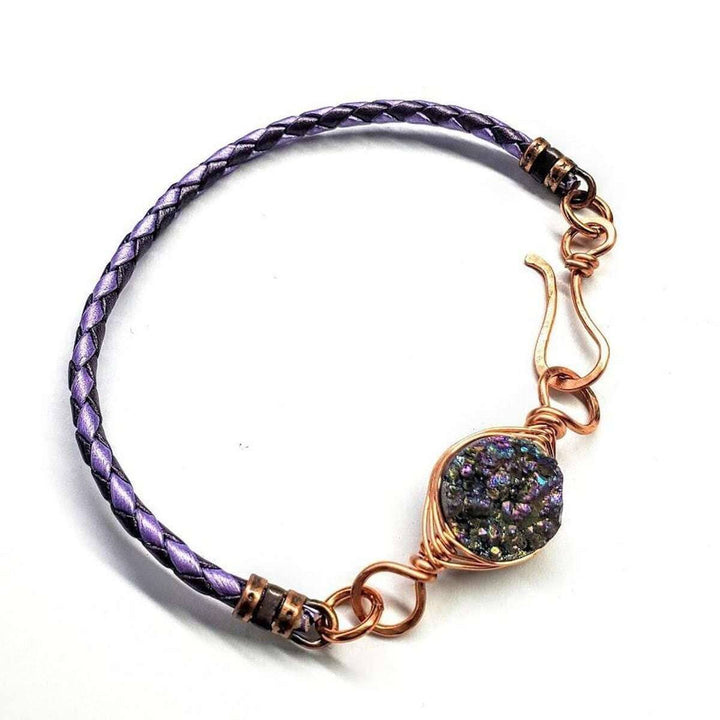 AMD1222-AMD1222-2-AMD1222-3-AMD1222-4-AMD1222-5 Herringbone Wire Wrapped Rainbow Druzy Bracelet - Bracelet - Alexa Martha Designs   4672248447023