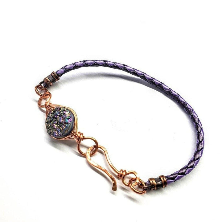 AMD1222-AMD1222-2-AMD1222-3-AMD1222-4-AMD1222-5 Herringbone Wire Wrapped Rainbow Druzy Bracelet - Bracelet - Alexa Martha Designs   4672248447023