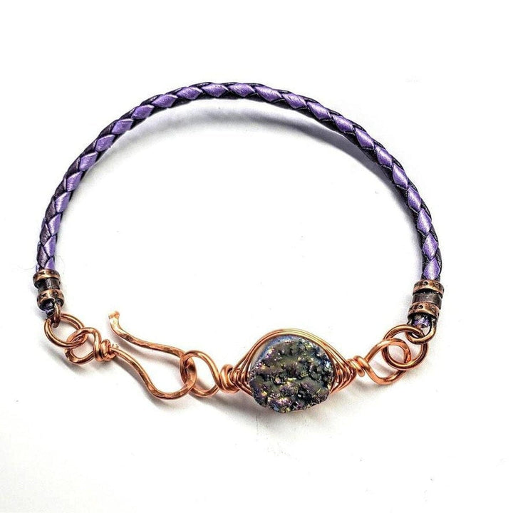 AMD1222-AMD1222-2-AMD1222-3-AMD1222-4-AMD1222-5 Herringbone Wire Wrapped Rainbow Druzy Bracelet - Bracelet - Alexa Martha Designs   4672248447023