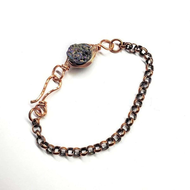 AMD1222-AMD1222-2-AMD1222-3-AMD1222-4-AMD1222-5 Herringbone Wire Wrapped Rainbow Druzy Bracelet - Bracelet - Alexa Martha Designs   4672248447023