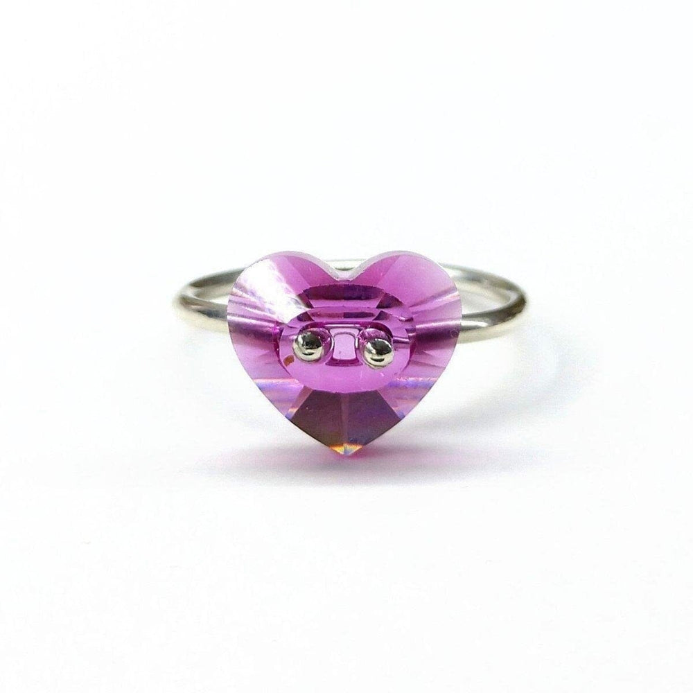 AMD1201-AMD1201-2 Hot Pink I LOVE YOU Heart Bling Ring - Ring - Alexa Martha Designs   1046457090095