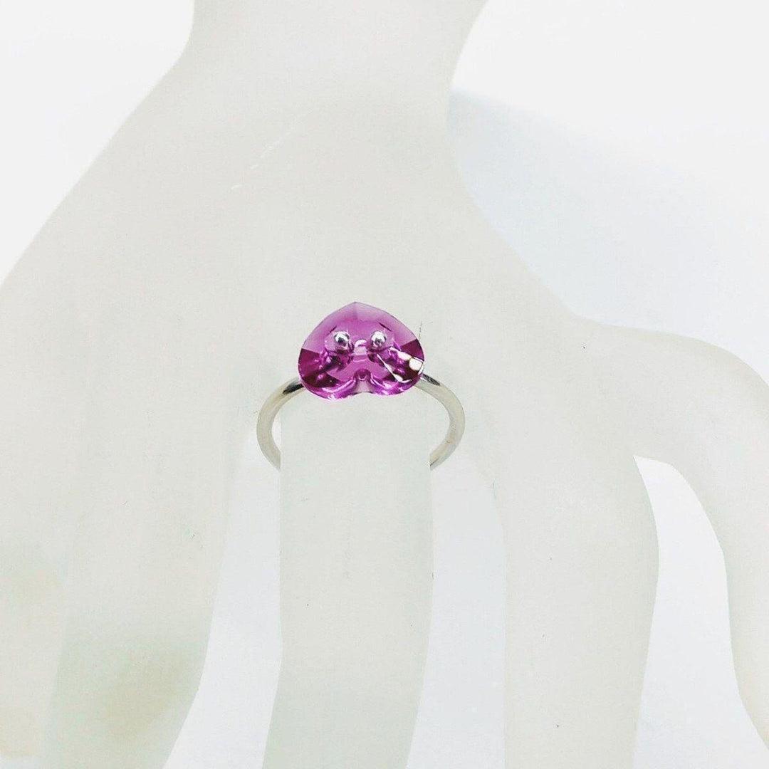 AMD1201-AMD1201-2 Hot Pink I LOVE YOU Heart Bling Ring - Ring - Alexa Martha Designs   1046457090095