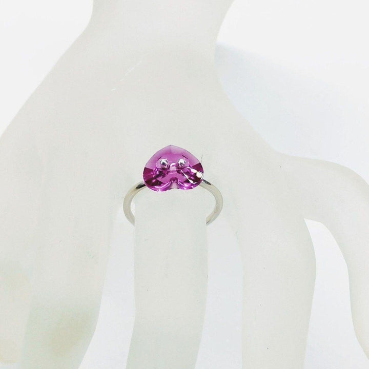AMD1201-AMD1201-2 Hot Pink I LOVE YOU Heart Bling Ring - Ring - Alexa Martha Designs   1046457090095