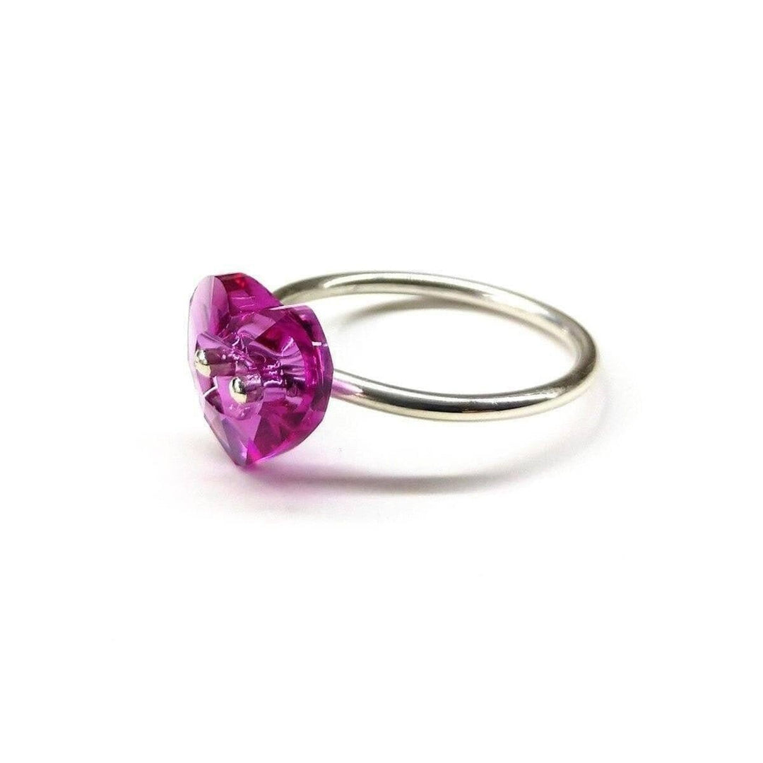 AMD1201-AMD1201-2 Hot Pink I LOVE YOU Heart Bling Ring - Ring - Alexa Martha Designs   1046457090095