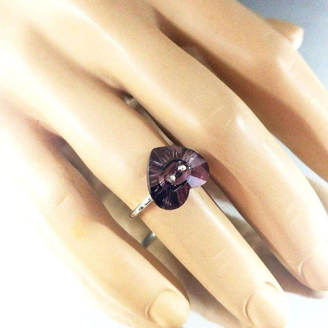AMD1073-AMD1073-2 Big Girl Large Light Purple I LOVE YOU Heart Bling Ring - Ring - Alexa Martha Designs   4443826052