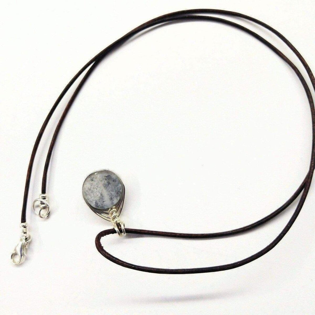 AMD1083 Wire Wrapped Rainbow Druzy Necklace - Necklace - Alexa Martha Designs   1161408512047