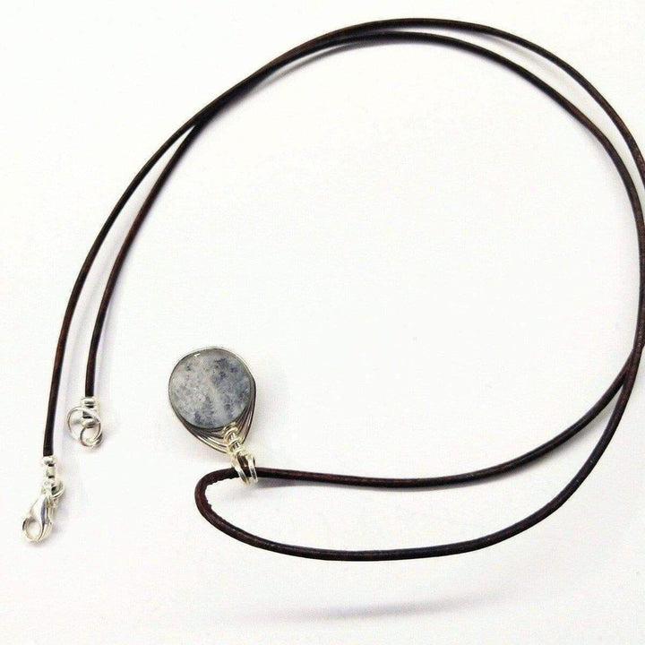 AMD1083 Wire Wrapped Rainbow Druzy Necklace - Necklace - Alexa Martha Designs   1161408512047