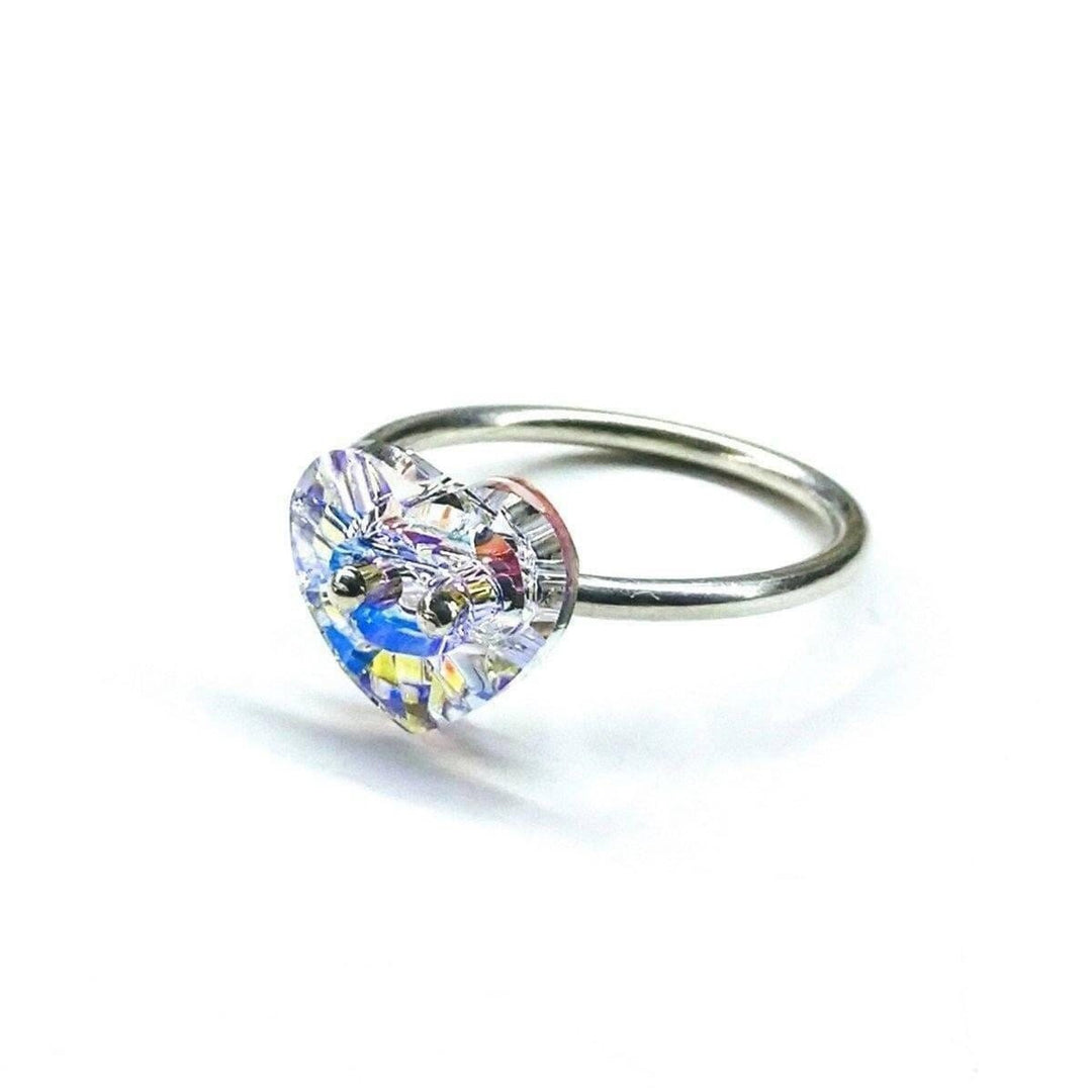 AMD1103-AMD1103-2 Super Sparkly I LOVE YOU Crystal Heart Bling Ring - Rings - Alexa Martha Designs   11847000260