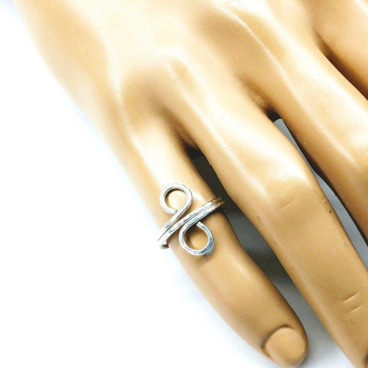 AMD1117-AMD1117-2 Sterling Silver Adjustable Wire Wrap Finger Toe Ring - Ring - Alexa Martha Designs   10573087172