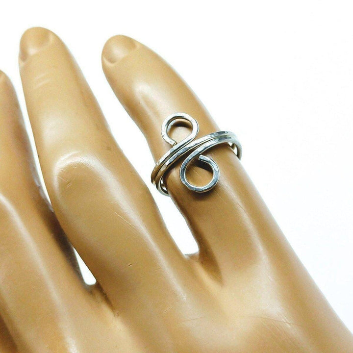 AMD1117-AMD1117-2 Sterling Silver Adjustable Wire Wrap Finger Toe Ring - Ring - Alexa Martha Designs   10573087172