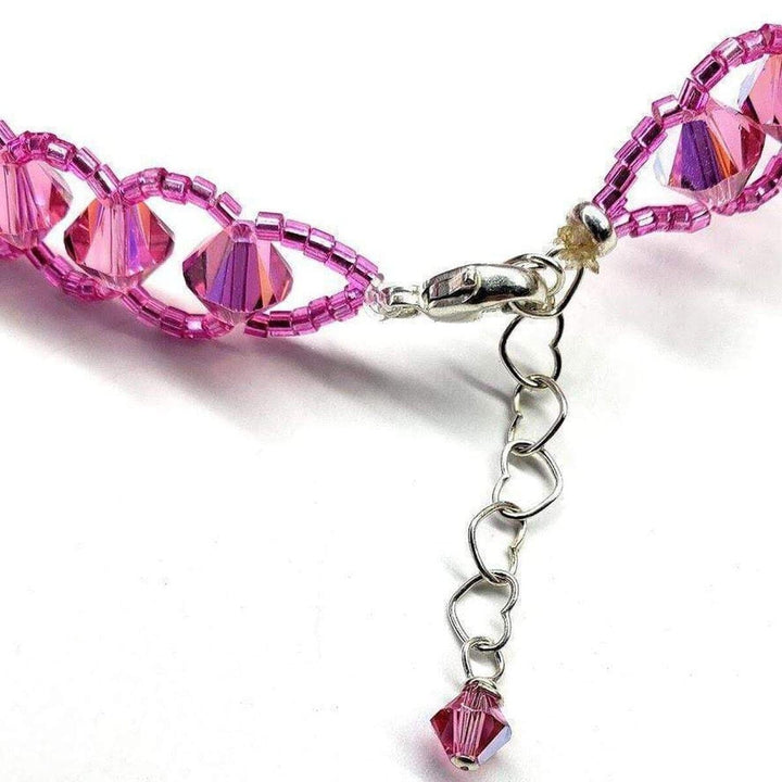 AMD1184-AMD1184-2-AMD1184-3-AMD1184-4 Sparkly Pink Breast Cancer Awareness Bracelet - Bracelet - Alexa Martha Designs   1390006075439