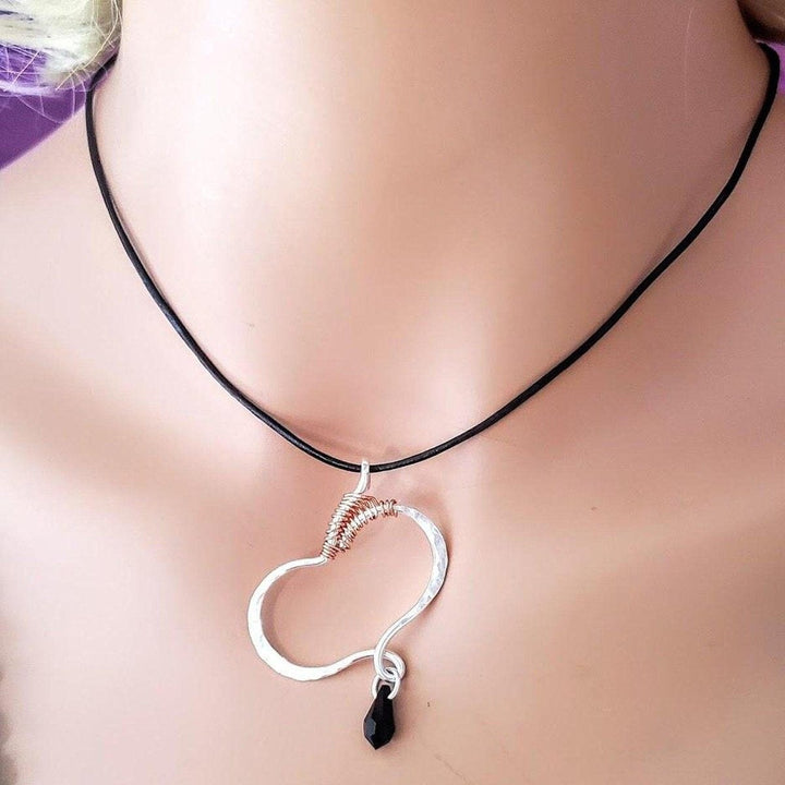 AMD1231-AMD1231-2-AMD1231-3 Silver Butterfly Wing Child Abuse Survivor Awareness Necklace - Necklace - Alexa Martha Designs   4713537830959