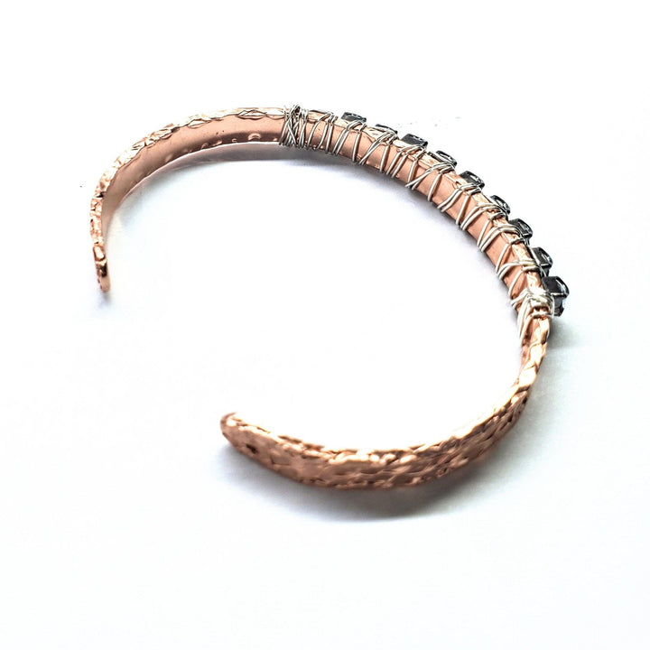AMD1232-AMD1232-2-AMD1232-3 Set of Glamorously Wrapped Hammered Rhinestone Crystal Bling Bangles - Bracelet - Alexa Martha Designs   7010332344367