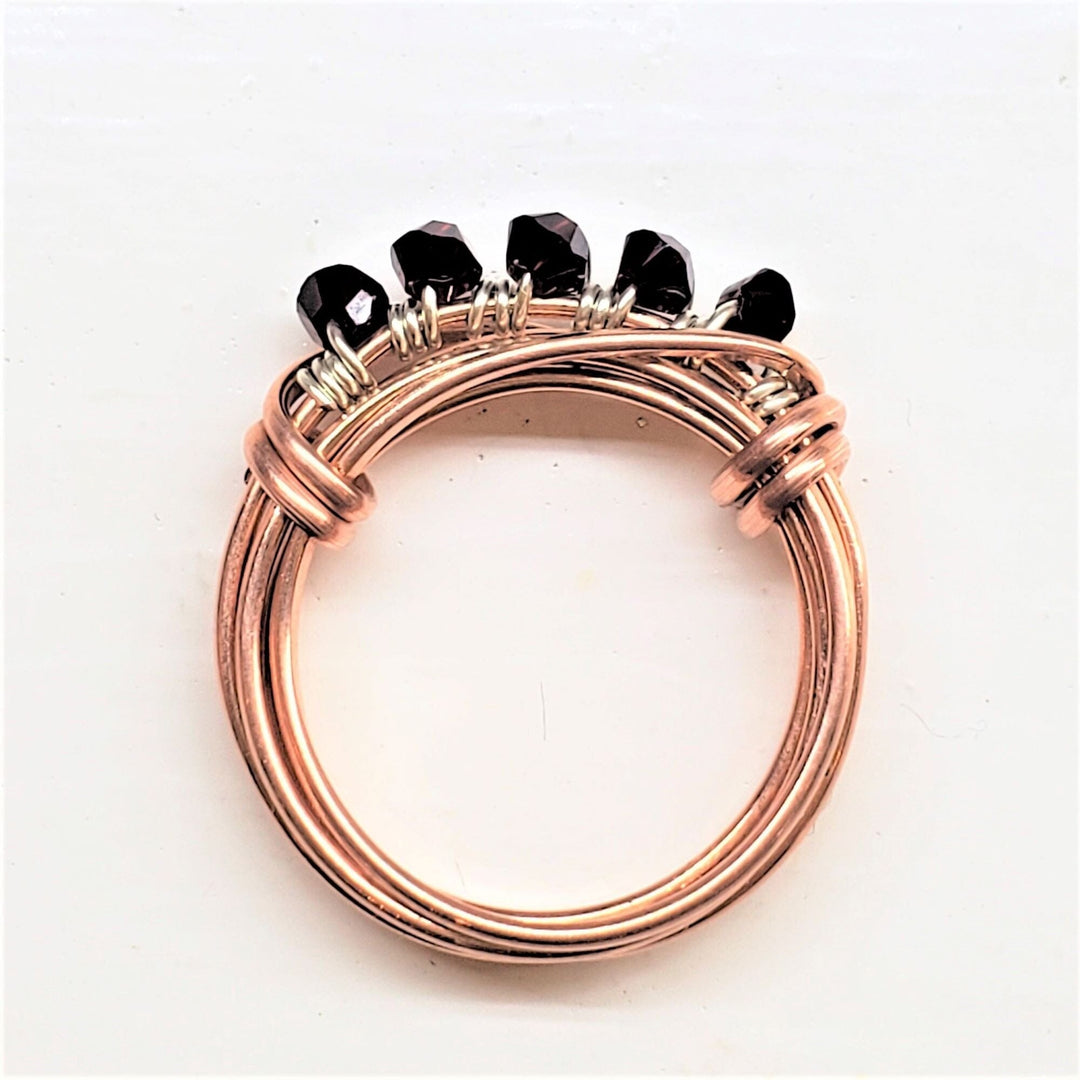 AMD1244-AMD1244-2-AMD1244-3-AMD1244-4-AMD1244-5 Wire Wrapped Copper Crystal Birthstone Bling Ring - Ring - Alexa Martha Designs   8310802940208