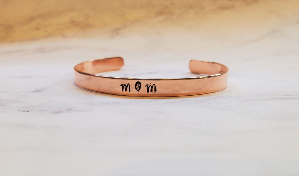 AMD1255-AMD1255-2 MOM Stamped Copper Cuff - Bracelet - Alexa Martha Designs   8322093547824