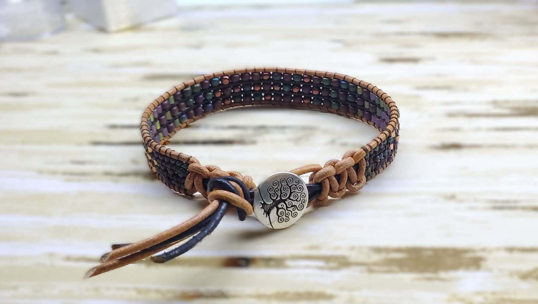 Beads and Leather Bracelets