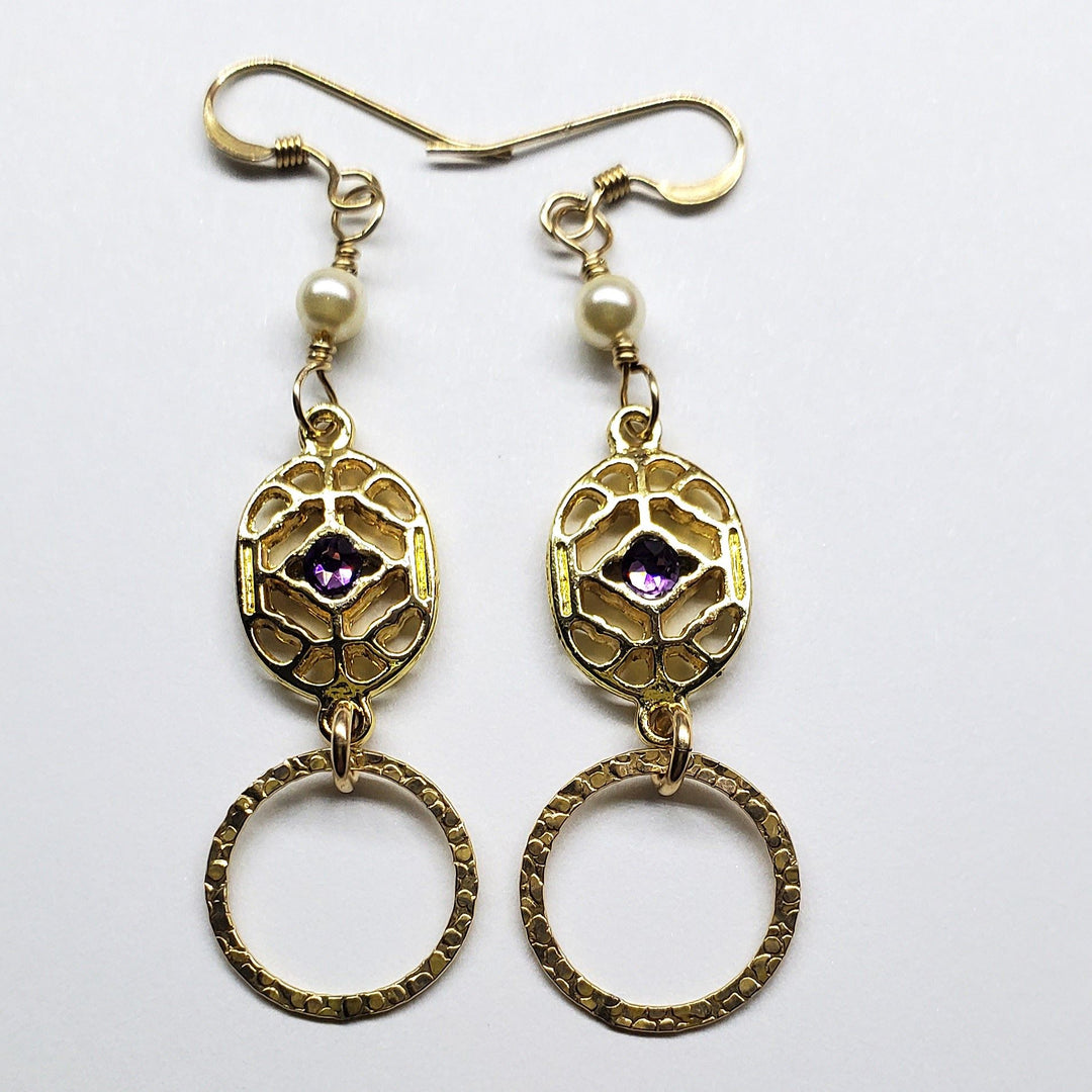 AMD114014 KT Gold Filled Purple Crystal Open Circle EarringsJewelryEarrings$ 82.00Alexa Martha Designs