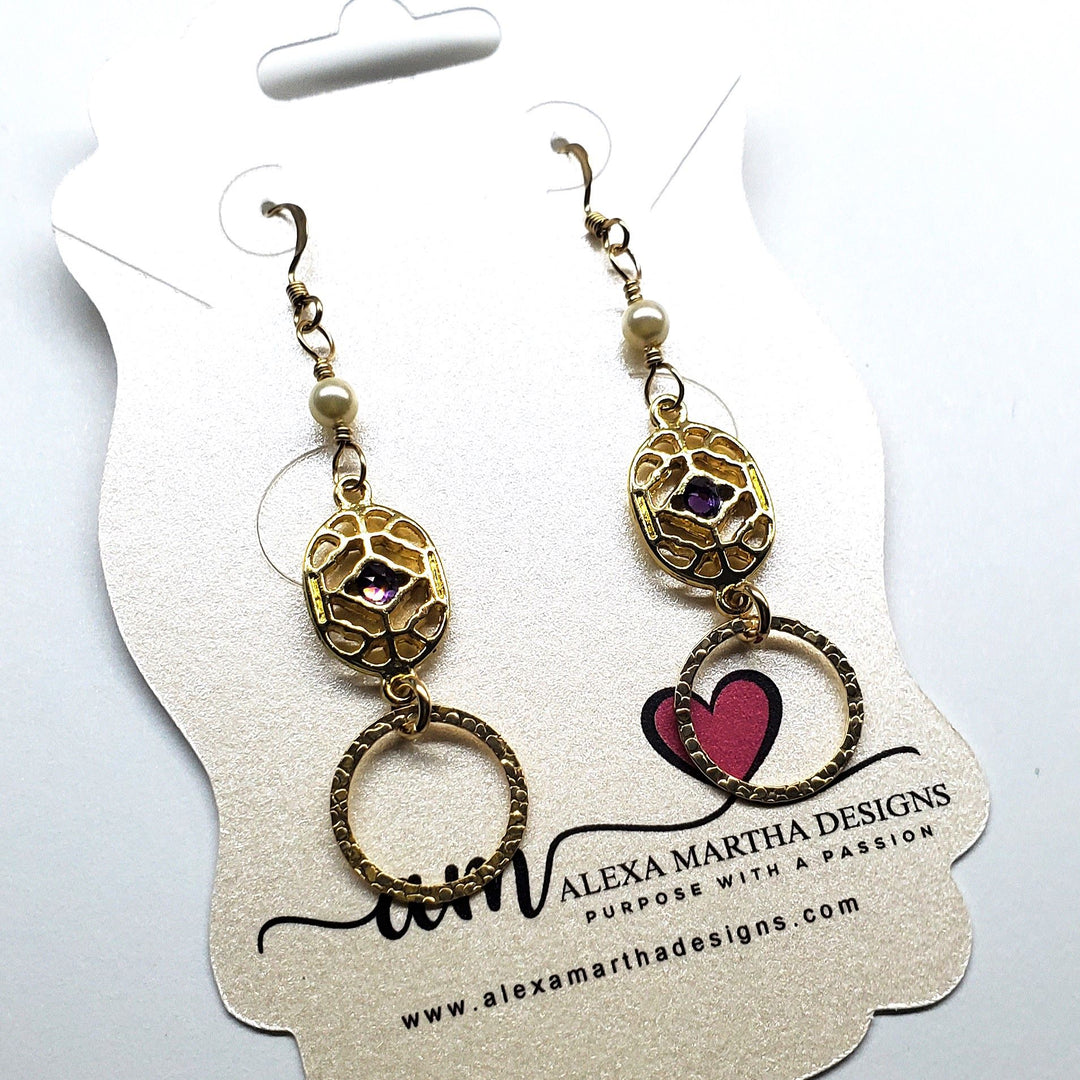 AMD114014 KT Gold Filled Purple Crystal Open Circle EarringsJewelryEarrings$ 82.00Alexa Martha Designs