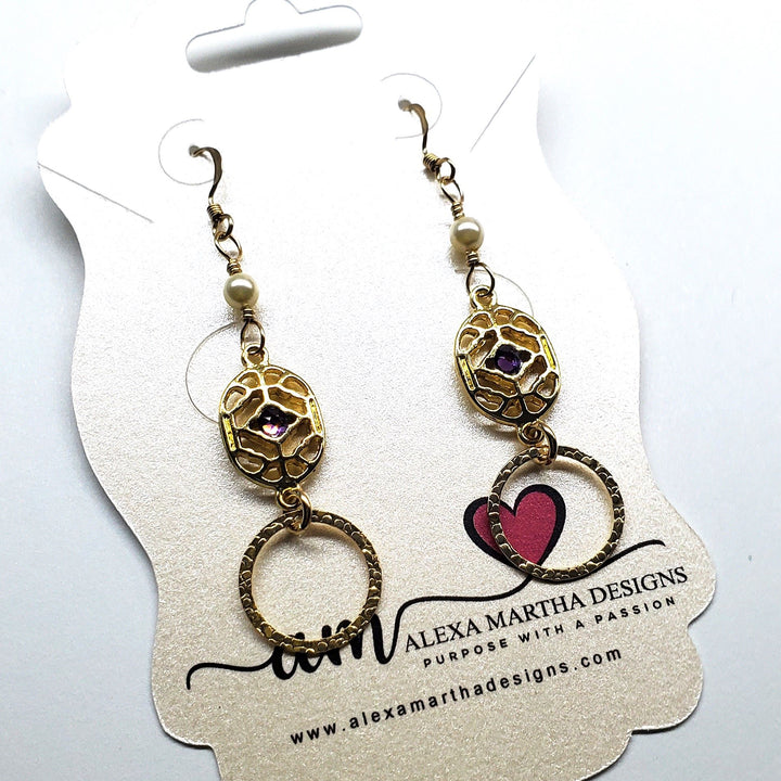 AMD114014 KT Gold Filled Purple Crystal Open Circle EarringsJewelryEarrings$ 82.00Alexa Martha Designs