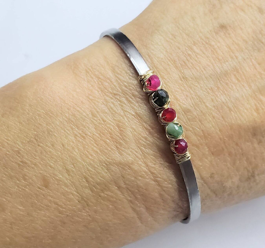 AMD1343-2gold filled ruby emerald cuffsBraceletsCuff Bracelet$ 47.00Alexa Martha Designs
