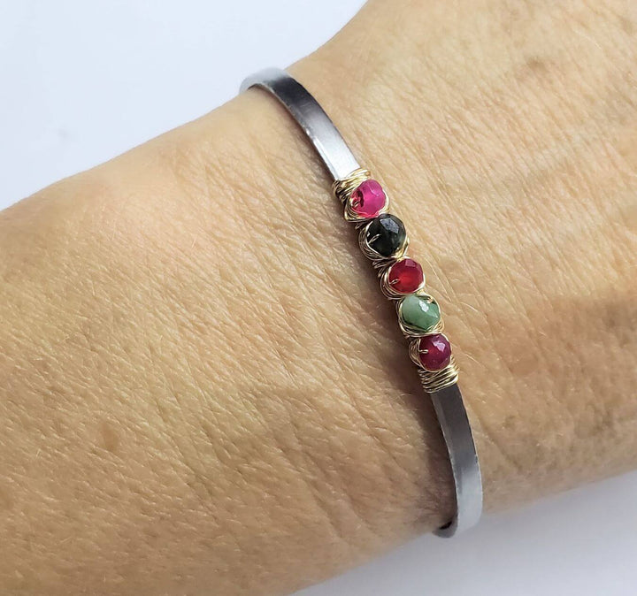 AMD1343-2gold filled ruby emerald cuffsBraceletsCuff Bracelet$ 47.00Alexa Martha Designs