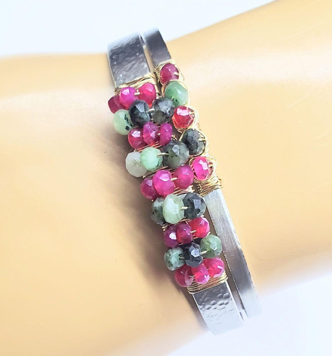 AMD1343gold filled ruby emerald cuffsBraceletsCuff Bracelet$ 81.00Alexa Martha Designs