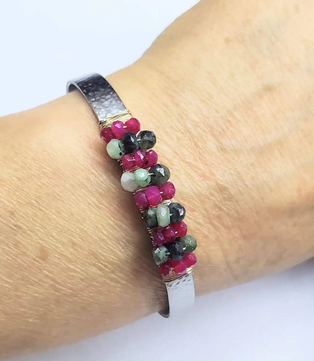 AMD1343gold filled ruby emerald cuffsBraceletsCuff Bracelet$ 81.00Alexa Martha Designs