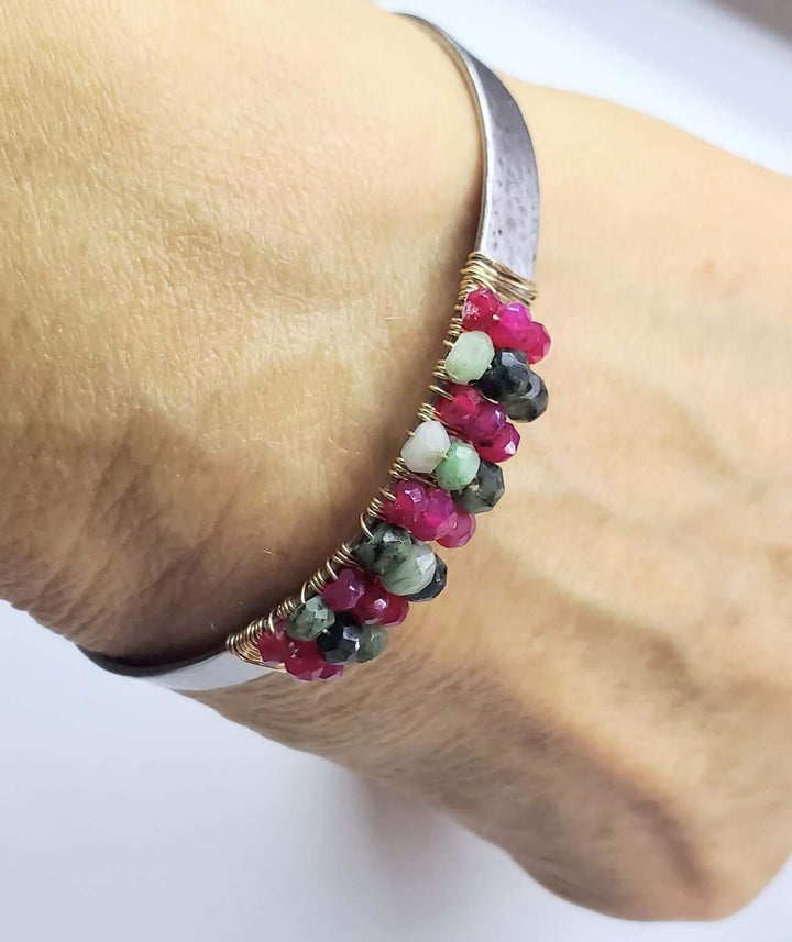 AMD1343gold filled ruby emerald cuffsBraceletsCuff Bracelet$ 81.00Alexa Martha Designs