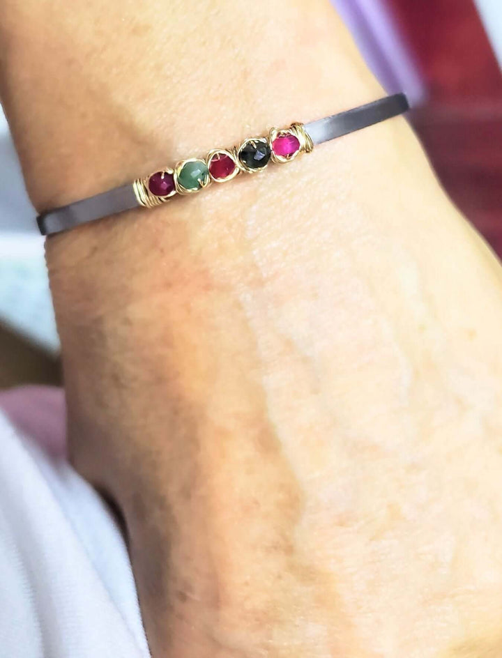 AMD1343gold filled ruby emerald cuffsBraceletsCuff Bracelet$ 81.00Alexa Martha Designs