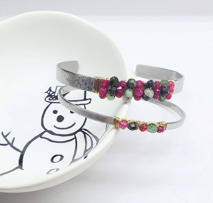 AMD1343gold filled ruby emerald cuffsBraceletsCuff Bracelet$ 81.00Alexa Martha Designs