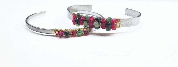 AMD1343gold filled ruby emerald cuffsBraceletsCuff Bracelet$ 81.00Alexa Martha Designs