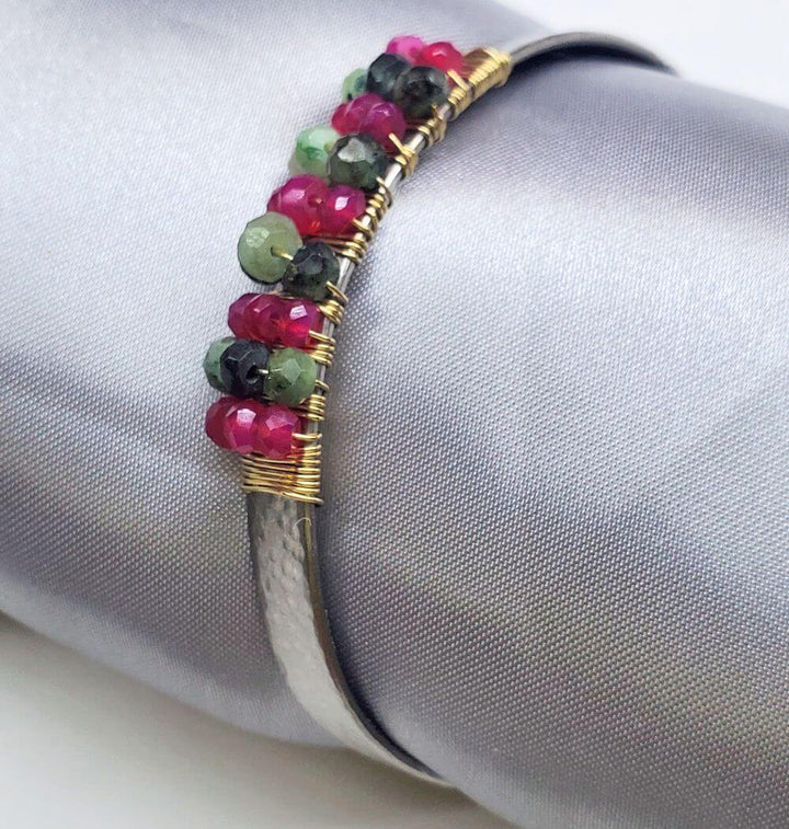 AMD1343gold filled ruby emerald cuffsBraceletsCuff Bracelet$ 81.00Alexa Martha Designs