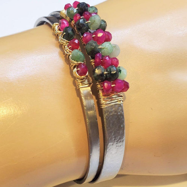 AMD1343gold filled ruby emerald cuffsBraceletsCuff Bracelet$ 81.00Alexa Martha Designs