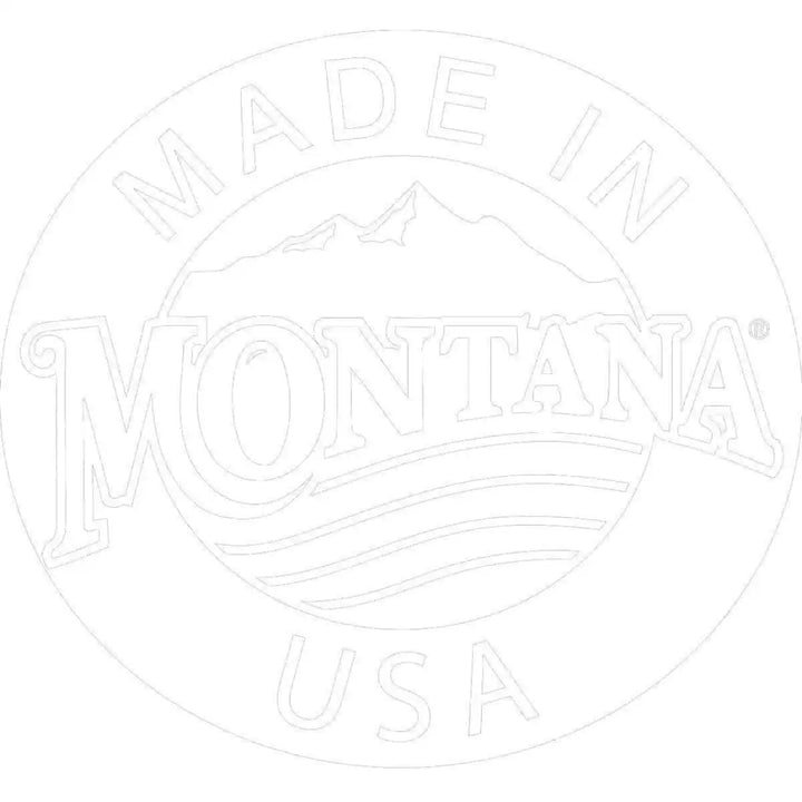 Made in Montana, USA logo featuring mountains and waves, representing quality craftsmanship.