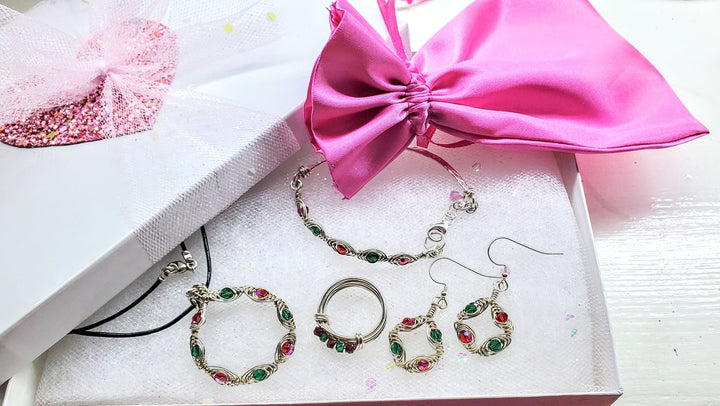 Limited Edition 2023 RED AND GREEN SPARKLY CHRISTMAS HOLIDAY JEWELRY BUNDLE - Jewelry Bundle - Alexa Martha Designs   