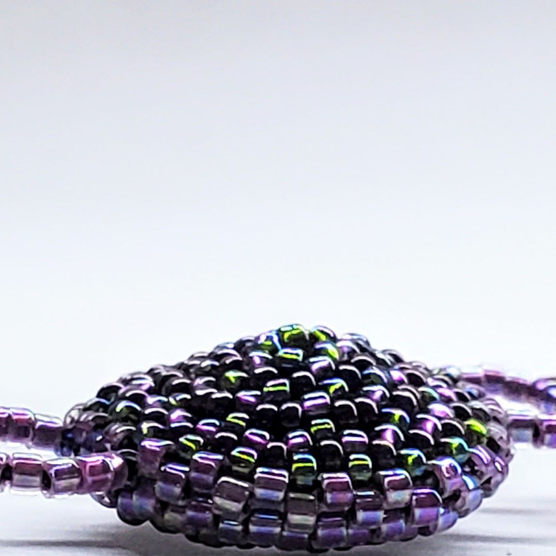 Purple And Black Beads Bracelet