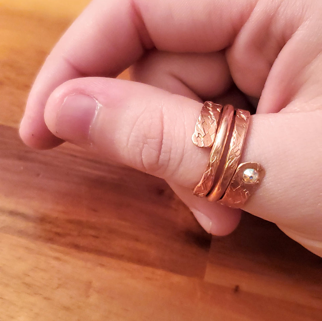 AMD1305-AMD1305-2 Crystal Embedded Wrap Around Ring - Ring - Alexa Martha Designs   