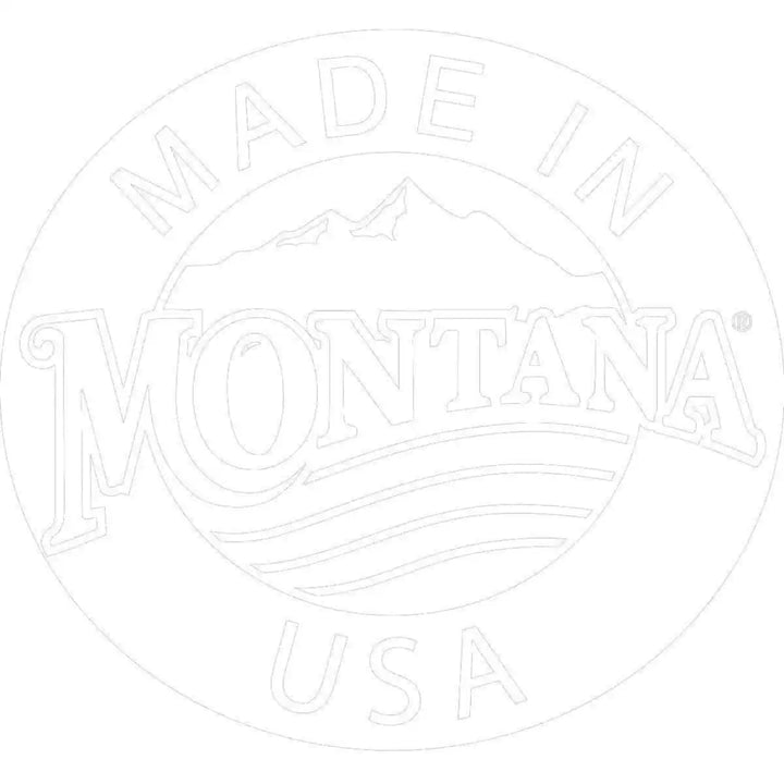 Made in USA Montana logo featuring mountains and wavy lines in a circular design.