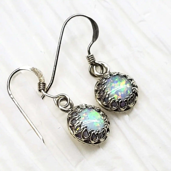 AMD1171-36mm Silver Filigree Pink Sapphire Gemstone Dangle EarringsJewelryEarrings$ 52.00Alexa Martha Designs