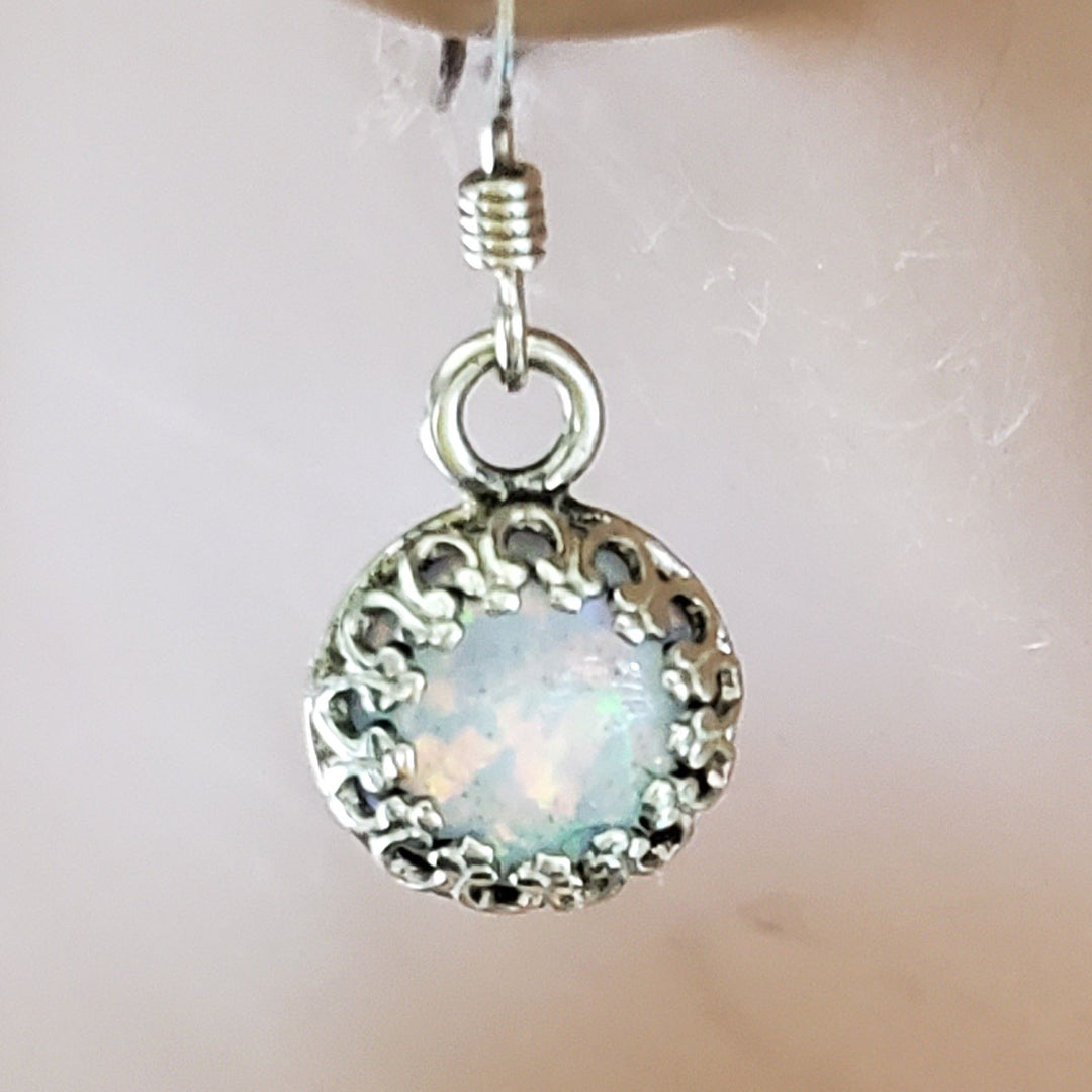 AMD1171-36mm Silver Filigree Pink Sapphire Gemstone Dangle EarringsJewelryEarrings$ 52.00Alexa Martha Designs