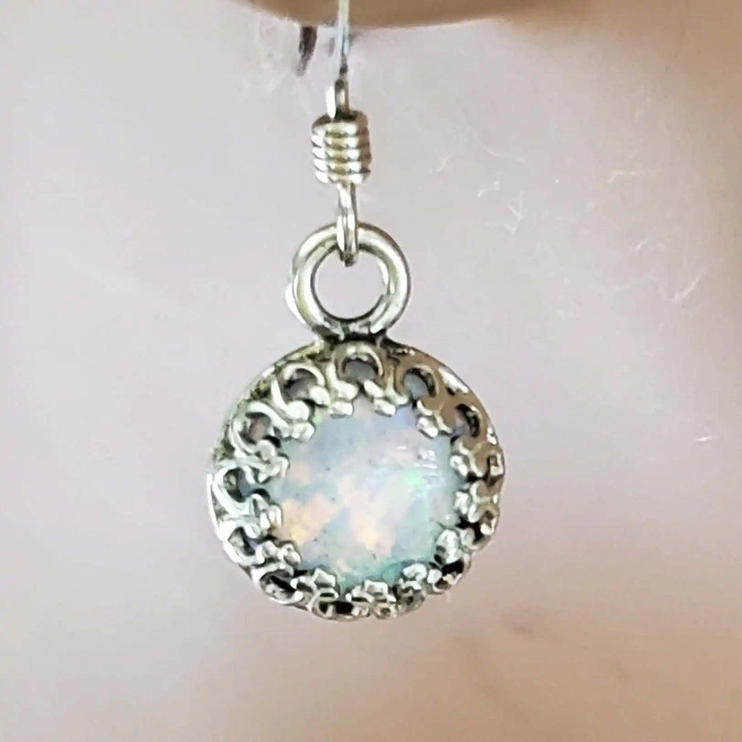 AMD1171-36mm Silver Filigree Pink Sapphire Gemstone Dangle EarringsJewelryEarrings$ 52.00Alexa Martha Designs