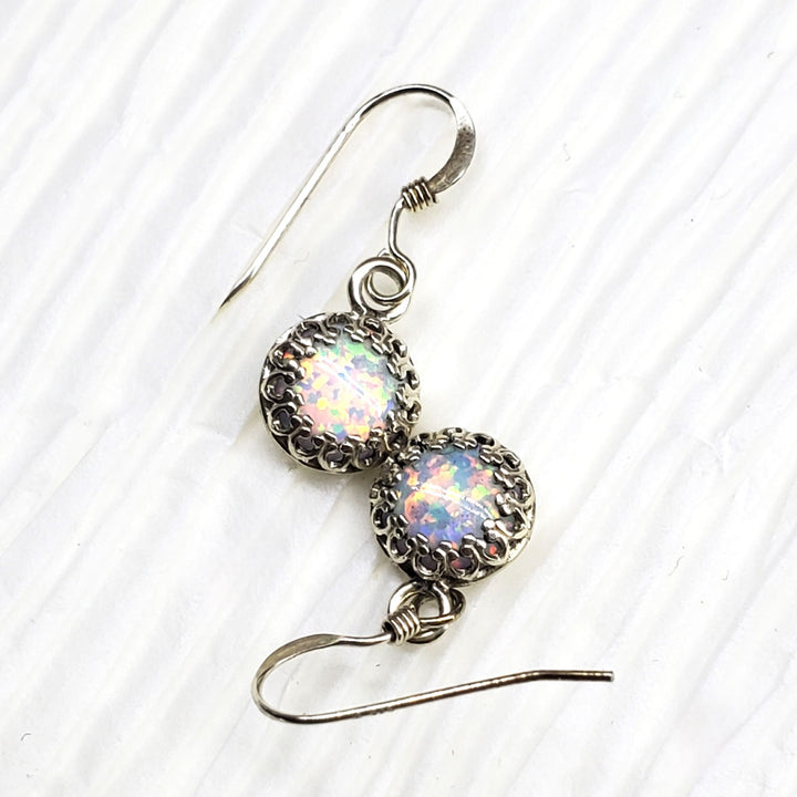 AMD1171-36mm Silver Filigree Pink Sapphire Gemstone Dangle EarringsJewelryEarrings$ 52.00Alexa Martha Designs