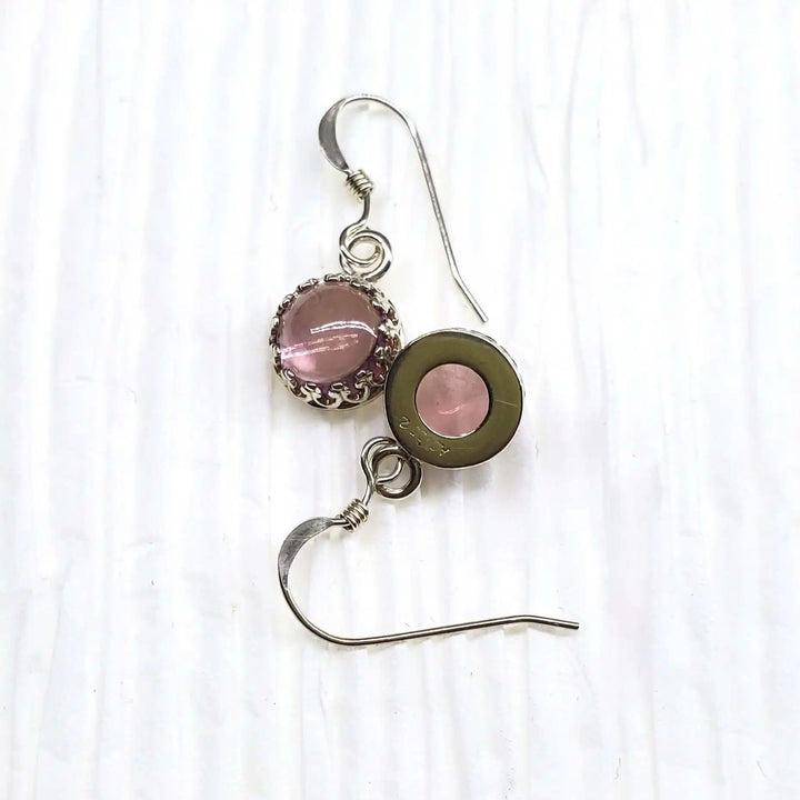 AMD1171-36mm Silver Filigree Pink Sapphire Gemstone Dangle EarringsJewelryEarrings$ 52.00Alexa Martha Designs