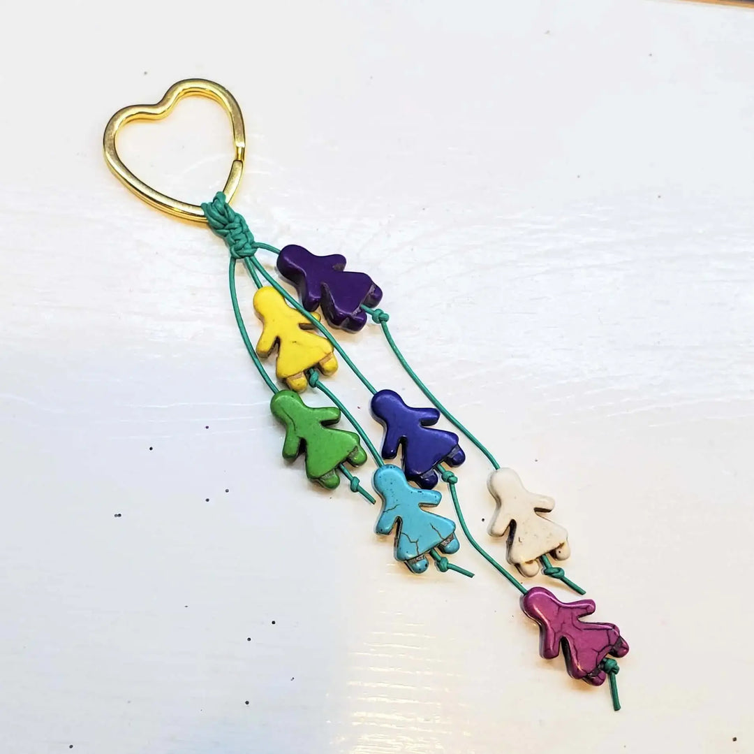 AMD1319-27 Ceramic Girl Power Heart Key Chain - Limited EditionHandbag &amp; Wallet AccessoriesKey Chain$ 35.00Alexa Martha Designs