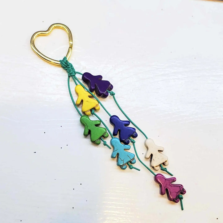 AMD1319-27 Ceramic Girl Power Heart Key Chain - Limited EditionHandbag &amp; Wallet AccessoriesKey Chain$ 35.00Alexa Martha Designs