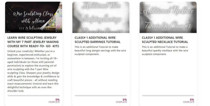 WSC1Wire Sculpting Class 7-Part Online Video Course |Arts &amp; CraftsTutorial$ 15.00Alexa Martha Designs
