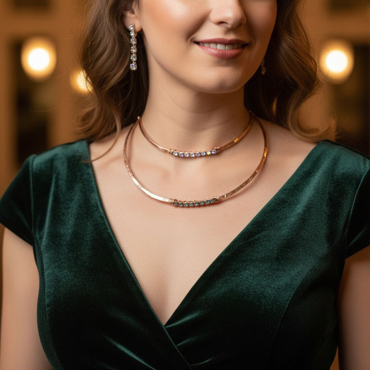 AMD13137th anniversary copper crystal chokerJewelryNecklace$ 69.00Alexa Martha Designs