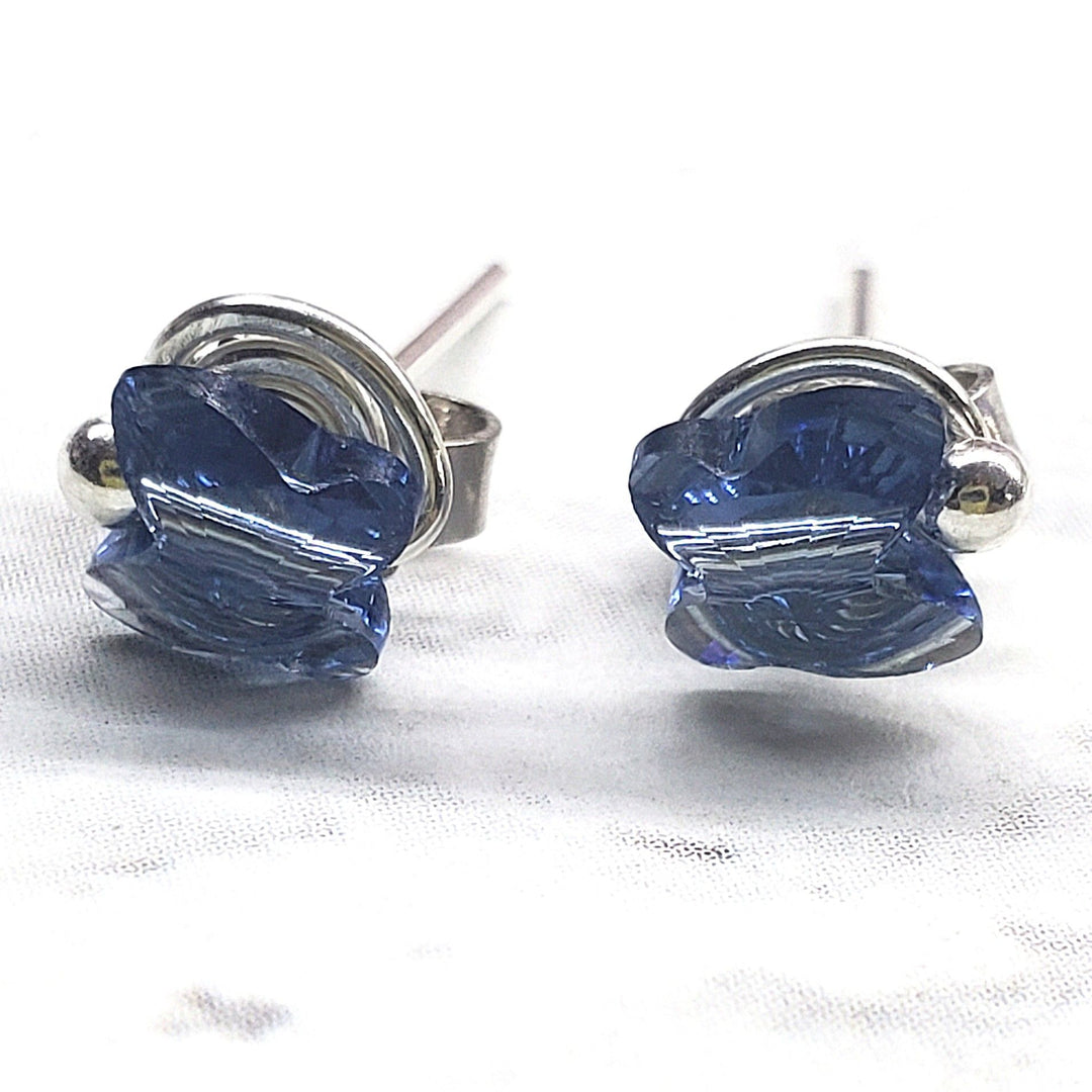 AMD1307-128mm Crystal Butterfly Silver Spiral Stud EarringsJewelryEarrings$ 32.00Alexa Martha Designs