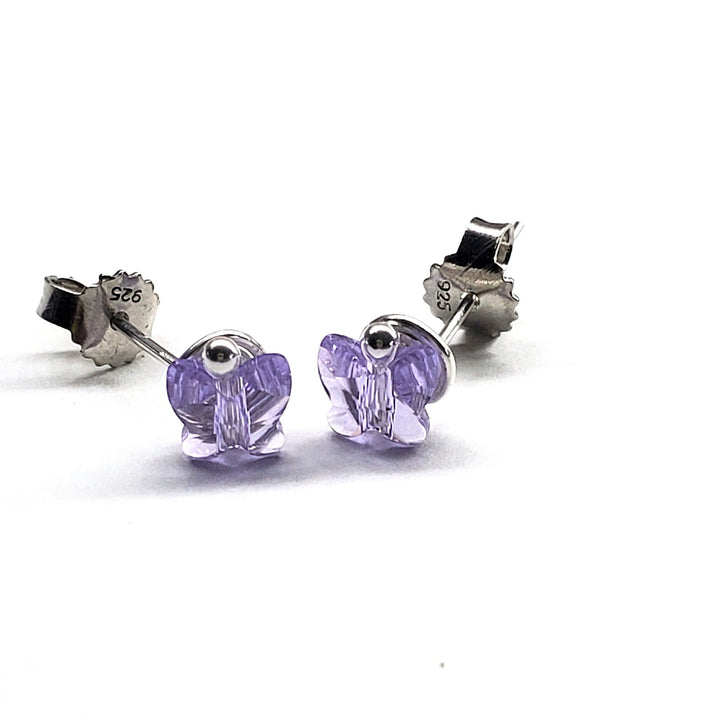 AMD1307-78mm Crystal Butterfly Silver Spiral Stud EarringsJewelryEarrings$ 32.00Alexa Martha Designs