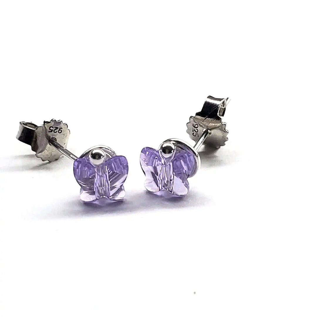AMD1307-78mm Crystal Butterfly Silver Spiral Stud EarringsJewelryEarrings$ 32.00Alexa Martha Designs